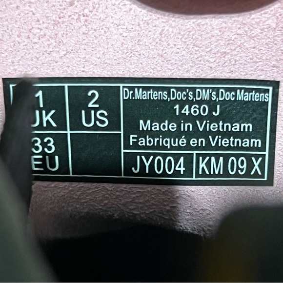 Dr. Martens Pink Patent Leather Lace Up Boots - Picture 9 of 9